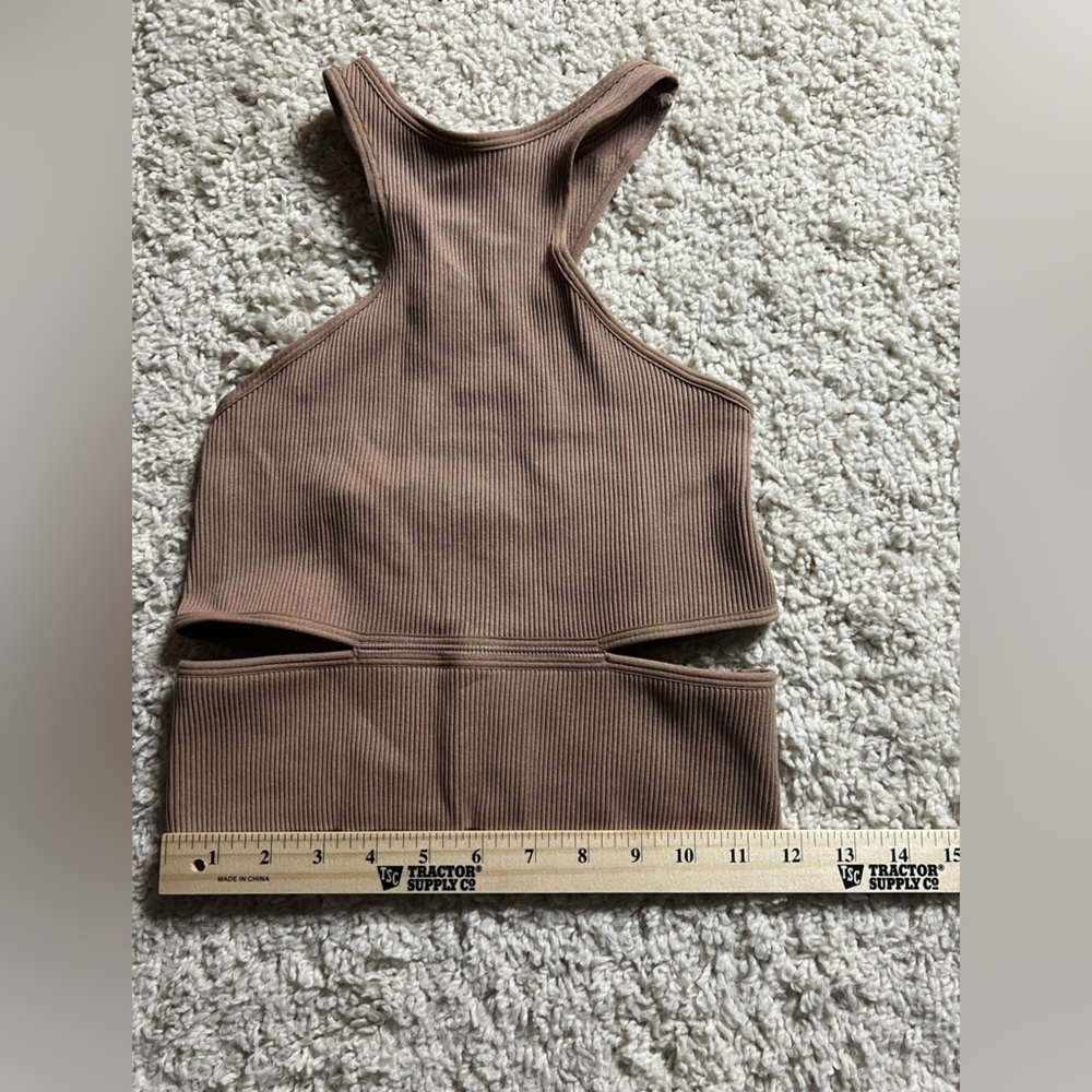 Women’s Ribbed Brown Tank Top Apricot Lane NWT - Picture 7 of 7